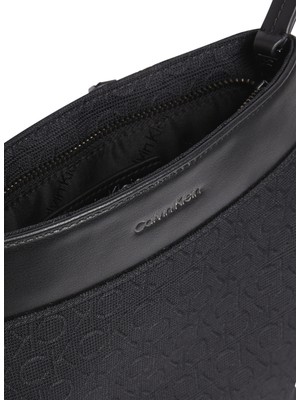 Calvin Klein Siyah 24X20X3 Erkek Postacı Çantası Jacquard Set Flatpack
