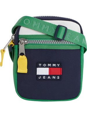 Tommy Hilfiger 16X14X4 Lacivert Erkek Fermuarlı Postacı Çantası Tjm Herıtage Reporter