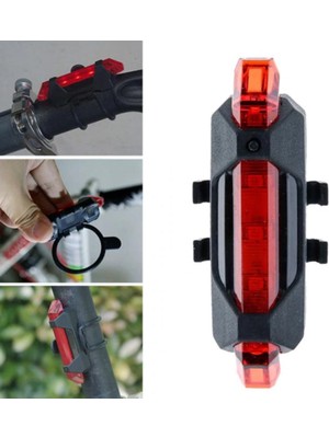 USB Şarj Edilebilir Parlak Bisiklet LED Lamba Su Geçirmez Güvenlik Uyarı Arka Lamba Işığı