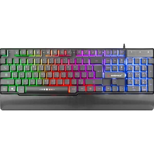 KB-R66 Bubble USB Gökkuşağı Aydınlatmalı Fransız/Arap Layout Multimedya Klavye