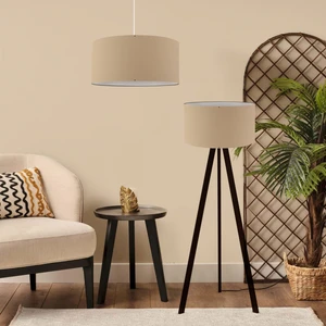 Pratik Lambader ve Sarkıt Avize Seti Sütlü Kahve AYD-2679