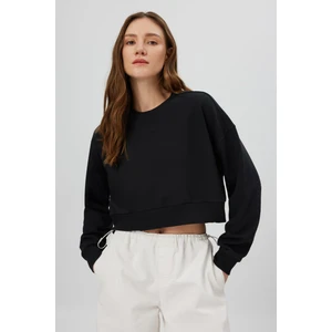 Nakışlı Crop Sweatshirt