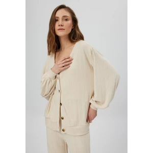 Oversıze Düğmeli Hırka