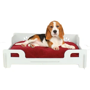 Büyük Köpek Yatağı Dekoratif Ahşap Dayanıklı Pati Model