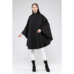 Oversize Kapüşonlu Mevsimlik Panço - Yağmurluk