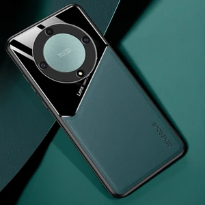 Honor X9A için Manyetik Deri Deseni Cep Telefonu Kılıfı - Yeşil (Yurt Dışından)