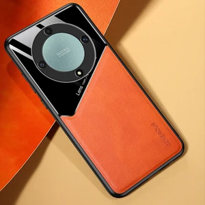 Honor X9A Manyetik Emme Dikiş Deri Deseni Cep Telefonu Kılıfları (Yurt Dışından)
