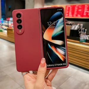 Samsung Galaxy Z Fold4 Mat Hissi Cep Telefonu Kılıfları (Yurt Dışından)