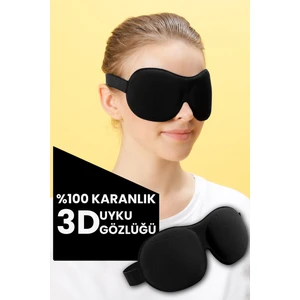 20 x 8 x 2,5 cm Siyah Uyku Gözlüğü