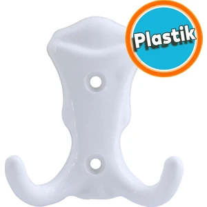 Mobilya Duvar Kapı Vestiyer Portmanto Askısı Dolap Elbise Askılığı Beyaz Renk Plastik Askı askılık