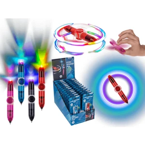 Out Of The Blue LED Işıklı Dönen Stres Tükenmez Kalemi Mavi- Gyro Spinner With LED Pen