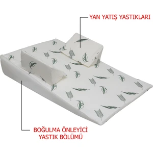 Mor Bebe Çok Fonksiyonlu Bebek Ref-lü Yatağı Boğulma Önleyici Minderli Ref-lü Yastığı, Babynest 70x50