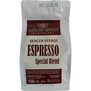 Sencer Efendi Espresso Special Blend Çekirdek Kahve 250 gr
