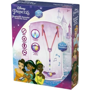Disney Prensesler Ayaklı Çift Mikrofon Seti Karaokeli Işıklı Lisanslı 2 Mikrofonlu DY-7541-PR