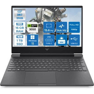 Victus 15-FA1028NT Intel Core i7 13700H 16GB 1TB SSD 6GB RTX3050 Windows 11 Pro 15.6" FHD 144Hz Taşınabilir Bilgisayar 7N9V0EASN18