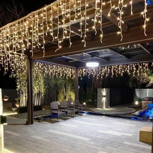 4 Metre Gün Işığı Saçak Perde LED Işık 16 Dallı 70 cm 50 cm 35 cm Dir Eklemeli Perde Işık Saçak LED