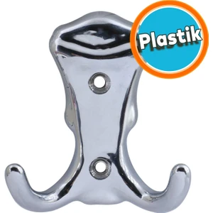 Mobilya Duvar Kapı Vestiyer Portmanto Askısı Dolap Elbise Askılığı Krom Renk Plastik Askı askılık