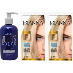 Jean S Color Mavi Rüya Saç Boyası 250 ml + 2 Paket Bianna Açıcı