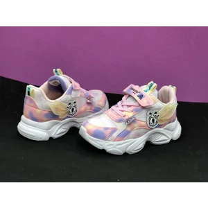 KAFKASLAR AYAKKABI Kız Çocuk Kelebek Desenli Renkli Ortopedik Sneakers Spor Ayakkabı