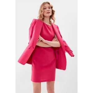 Sıfır Kol Viskon Keten Elbise