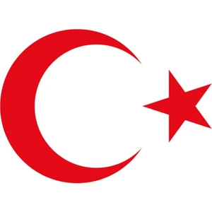 Ay Yıldız Türk Bayrağı Araba Sticker Sadece Ay Yıldız