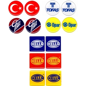 Plaka Damla Sticker Etiket Pulu Karışık Tofaş Özel Suya Güneşe Dayanaklı Kaliteli Karışık 14'lu