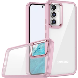 Kny Samsung Galaxy A14 Kılıf Silikon Kenarlı Renkli Şeffaf Flora Kapak