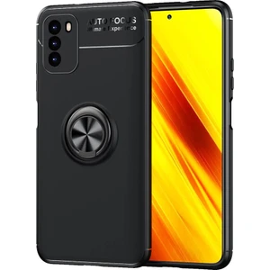 Xiaomi Redmi 9t Kılıf Yüzüklü Manyetik Ravel Silikon