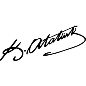 Kemal Atatürk Sticker Imza Siyah K.atatürk Imza Sticker