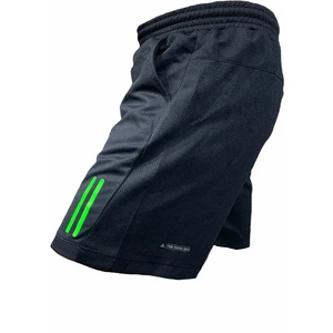 Erkek Siyah Neon Yeşil Baskılı Günlük Spor Antrenman Fitness Şortu