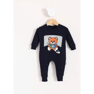 Toy Ayı Temalı Bebek Tulum Lacivert