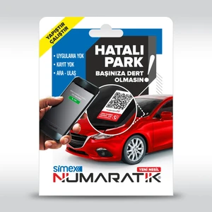 Yeni Nesil Dijital Numaratik Qr Code Hatalı Park Araç Cam Etiketi
