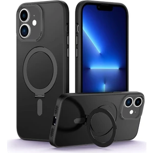 Apple iPhone 11 Kılıf Zebana First Class Standlı Silikon Kılıf (Kablosuz Şarj Destekli) Siyah