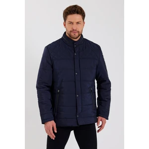 Erkek Lacivert Regular Iç Cepli Içi Kürklü Yıkanabilir Regular Kapitone Mont&kaban