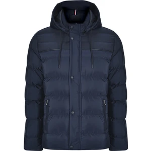 Erkek Kapüşonlu Lacivert Su ve Rüzgar Geçirmez Regular Şişme Kaban&mont