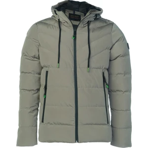 SİVAİST ERKEK GRİ SU VE RÜZGAR GEÇİRMEZ KAPÜŞONLU KALIN İÇİ KÜRKLÜ ŞİŞME KABAN&MONT