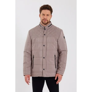 Erkek Krem Regular Iç Cepli Içi Kürklü Yıkanabilir Regular Kapitone Mont&kaban