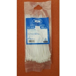 Ksn Kablo Bağı Plastik Kelepçe Beyaz 4.8X200MM - 100 Adet