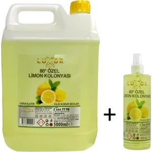 Luxor 80° Özel Limon Kolonyası 5 litre + 400 ml Hediye