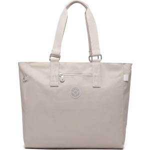 Smart Bags Büyük Boy Omuz Kadın Çantası Krinkıl Kumaş 3184 Bej