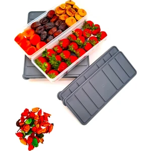 Swencraft Gri Saklama Kabı 3'lü Set Mikrodalgaya ve Derin Dondurucuya Girebilen Lüks Şık Kutu