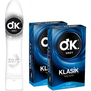 Zero  Jel 100ML ve Okey Klasik Prezervatif 10LU - 3lü Set