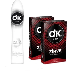 Zero  Jel 100ML ve Okey Zirve Prezervatif 10X2 - 3lü Set