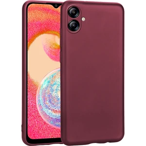 Case 4U A04e Uyumlu Kılıf Kamera Korumalı Premier Silikon Lüks Ince Mat Renkli Yumuşak Silikon Kapak Mürdüm