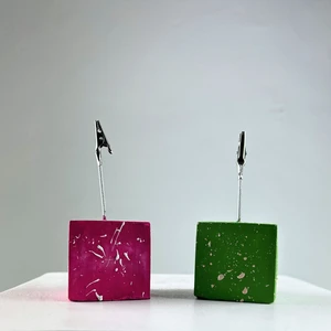 Oasis Decoration Fuşya Yeşil Splash Küp Not Tutucu 2'li Set