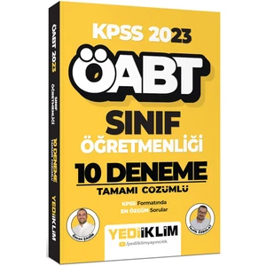 Yediiklim Yayınları 2023 ÖABT Sınıf Öğretmenliği Tamamı Çözümlü 10 Deneme