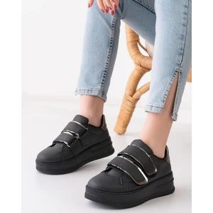 Scarpe Butik Inter Kalın Tabanlı Çift Cırtlı Bayan Spor Ayakkabı Sneakres