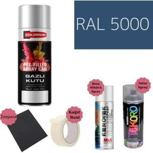 400 ml Doldurulmuş Selülozik Parlak Sprey Boya + Astar + Boya Sökücü Set Ral