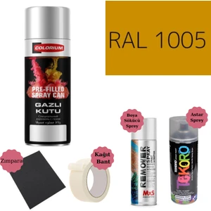 400 ml Doldurulmuş Selülozik Mat Sprey Boya + Astar + Boya Sökücü Set Ral