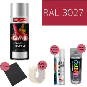 400 ml Doldurulmuş Selülozik Mat Sprey Boya + Astar + Boya Sökücü Set Ral